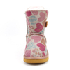 Custom Love Pattern Button Decoration Children Outdoor Girl Kid Boots