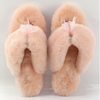 Custom Cute Popular Furry Flip Flop Sheepskin Slippers