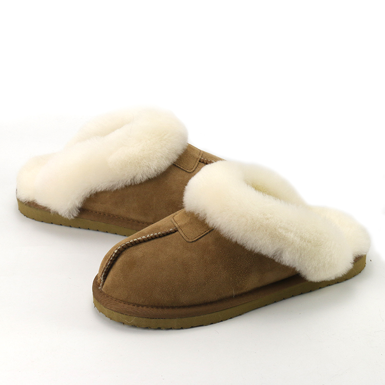 Women Fashion Classic Double-Face Sheepskin Slippers