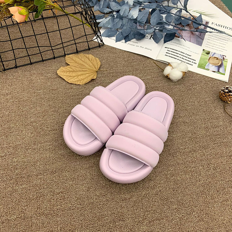 Summer Fashion Outdoor Puff Slides Slippers for Couple