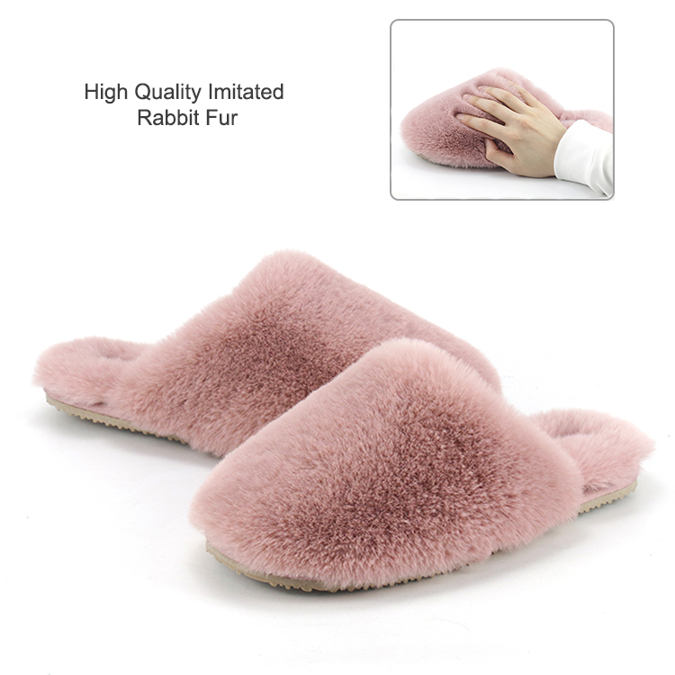 Women's Fashion Furry Fur Slippers