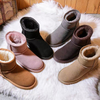 Custom Classic Winter Warm Genuine Leather Upper 100% Australia Sheepskin Fur Lining Ankle Wool Snow Boots for Women