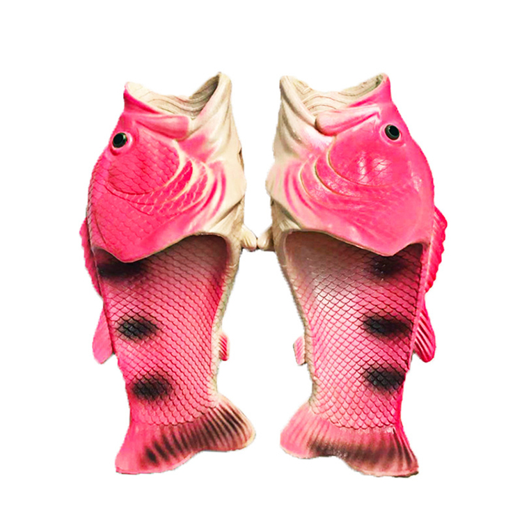  Fishes Funny Beach Slippers Men 24-47 New Summer Family Creative Type Soft-soled Flat Sandals