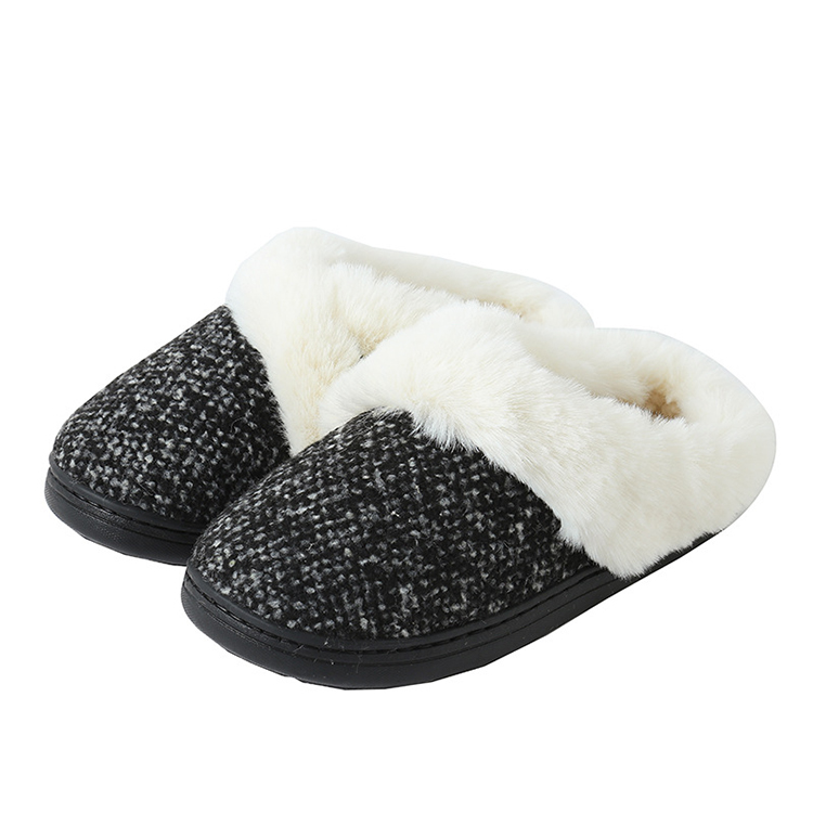 Women’s Winter Warm Plush Fluffy Fuzzy Wool-Like House Memory Foam Ladies Indoor Slippers