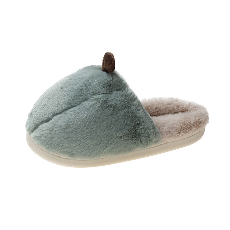 Halloween New Arrival Women Indoor Outdoor Closed Toe Fluffy House Pumpkin Plush Slippers