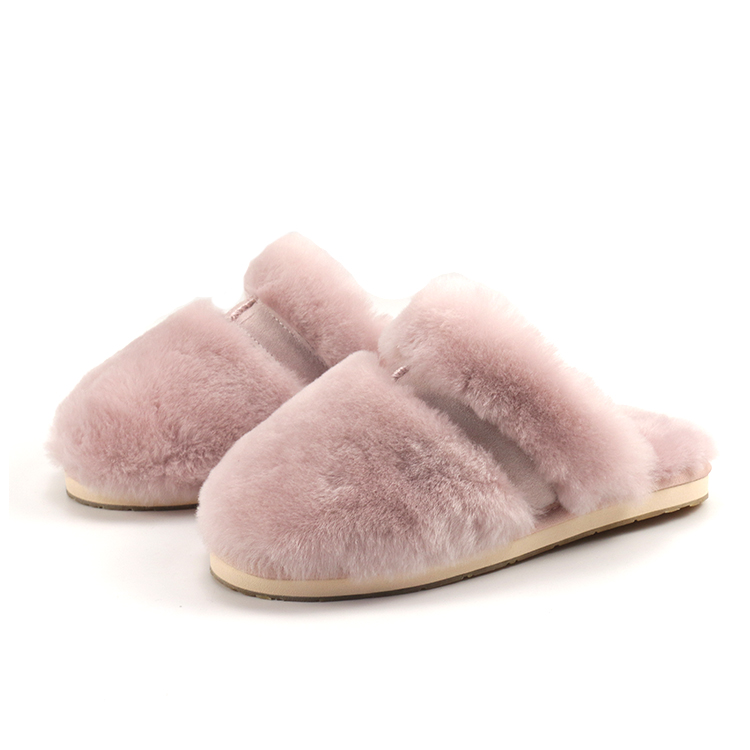 New Fashion Women Furry Sheepskin Slippers For Winter