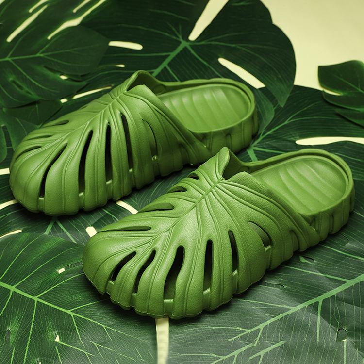 Men Summer Slippers Indoor Outdoor Wholesale Thick Bottom Sandals Turtle Backed bamboo Slides