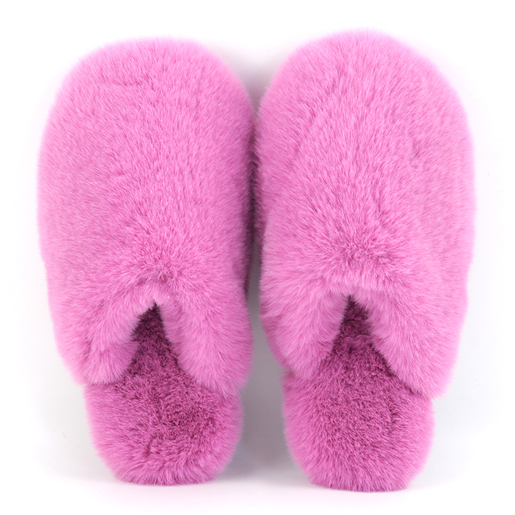 Custom Furry Warm Indoor Outdoor House Warm Closed Toe House Slippers