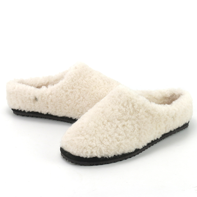 Indoor Outdoor Fluffy Cozy Lamb Fur Slippers For Women