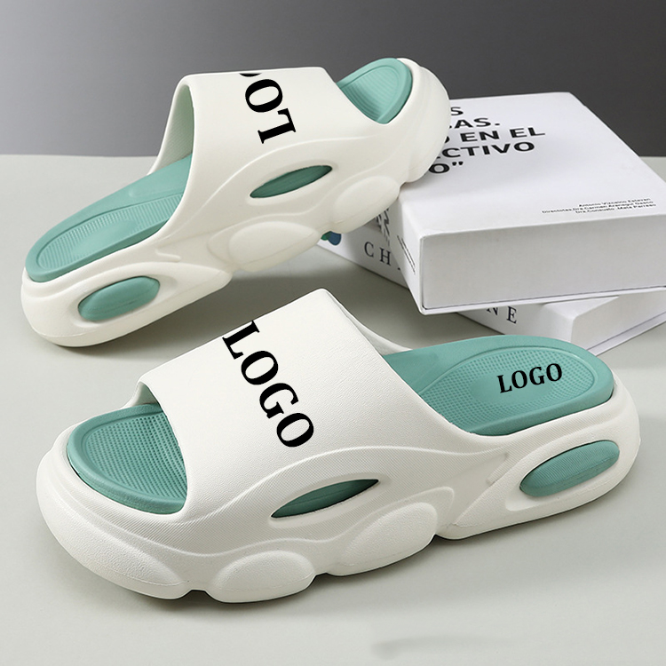 Unisex Thick Sole Platform Printed Slides Slippers EVA Soft Bathroom Beach Sandals Slippers