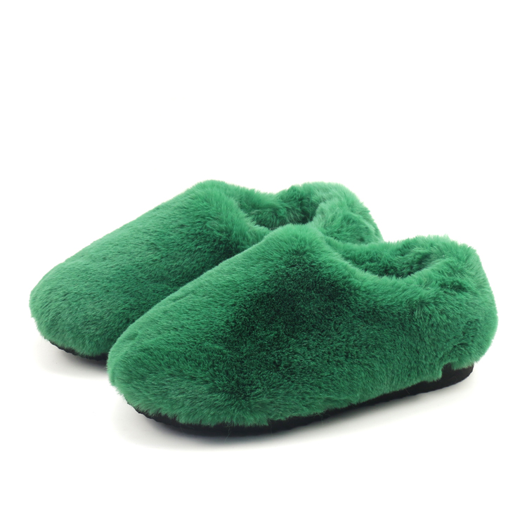 Cozy Winter Warm Indoor Fluffy Fuzzy Rabbit Fur Slip On Comfy Soft Womens Luxury House Slippers