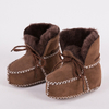 Wholesale Snow Indoor Sheepskin Toddler Merino Wool Baby Booties Real Fur Winter Baby Shoes for Kids