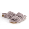 Custom Luxury Birken Cork Sandals Slippers Real Fur Wool Slides for Women