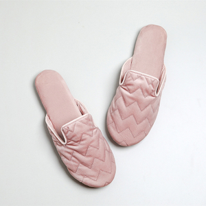 Custom Ladies Soft House Home Bedroom Floor Mute Cotton Faux Silk Memory Foam Indoor Slippers