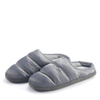 Men Black Soft Closed Toe Down Slippers Custom Logo