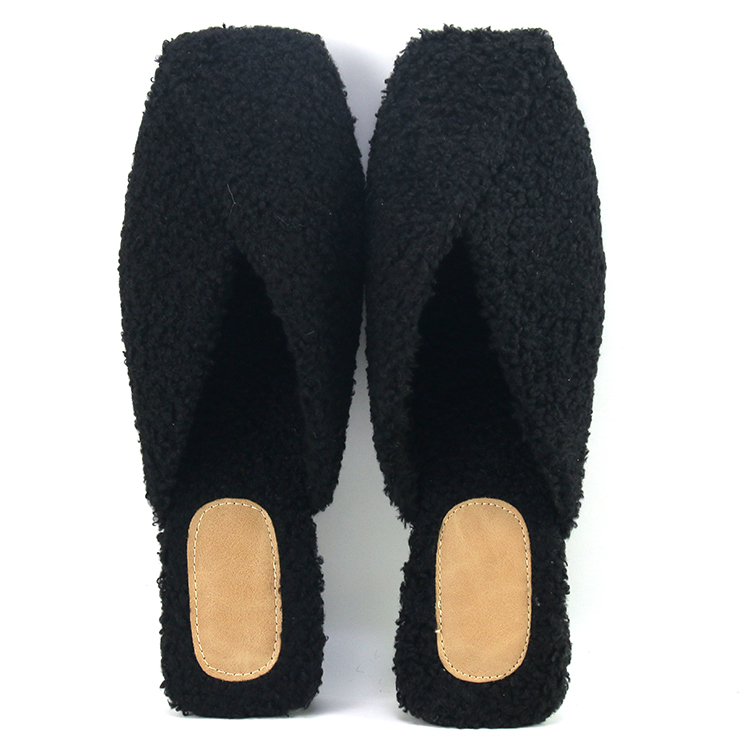 Custom Women Luxury Indoor Outdoor High Quality Lamb Fur Shearling Slippers