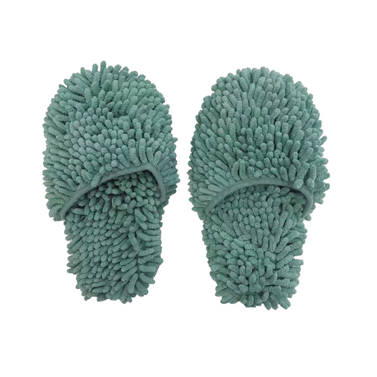 Portable House Dusting Chenille Microfiber Cleaning Washable Mop Slippers Shoes