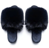 Factory Ladies Fluffy Fuzzy Big Fashion Faux Fur Slides Slippers Custom Logo