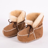 Wholesale Snow Indoor Sheepskin Toddler Merino Wool Baby Booties Real Fur Winter Baby Shoes for Kids