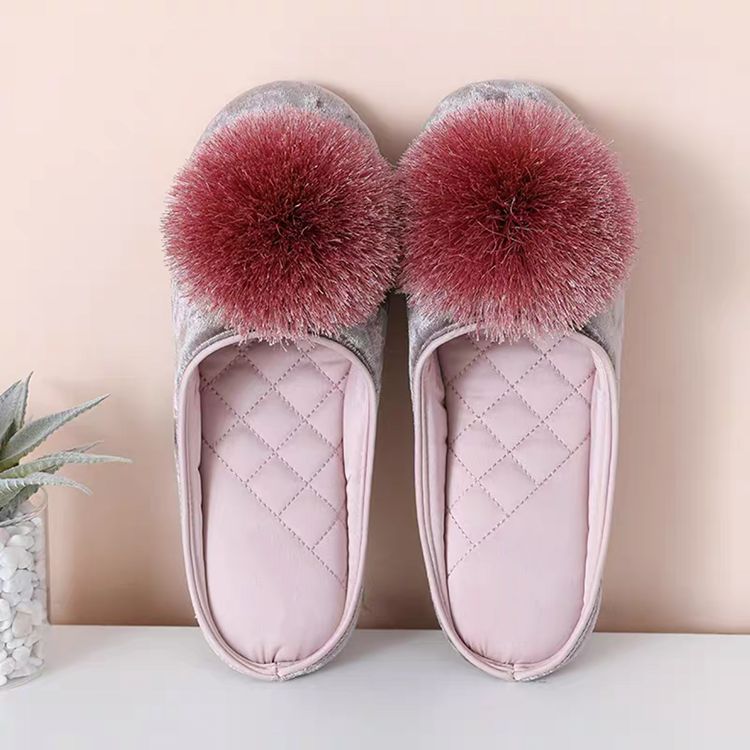 Satin Girls Ballerina House Slippers
