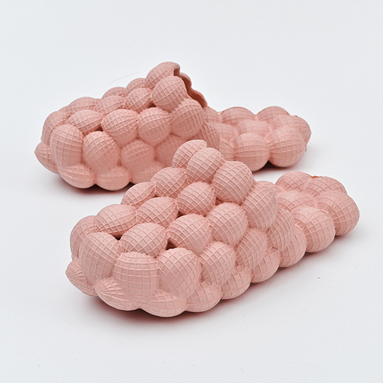 Peanut Design Unisex Summer Indoor Bathroom Pink Bubble Sandals Slipers