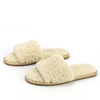 Custom Ladies Luxury Fashion Real Fur Slides Fluffy Furry One Strap Curly Sheepskin Slippers