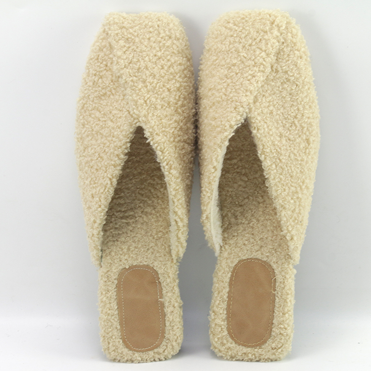 Custom Women Luxury Indoor Outdoor High Quality Lamb Fur Shearling Slippers